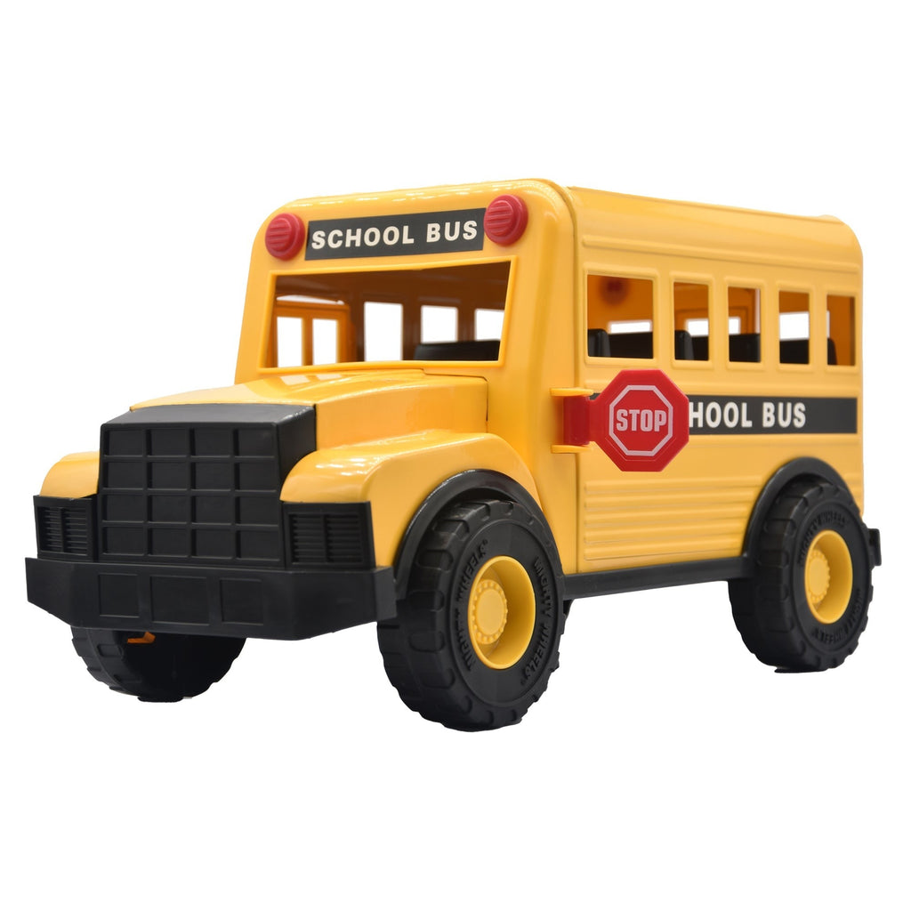 Mighty Wheels 16" Yellow School Bus with Interactive Doors
