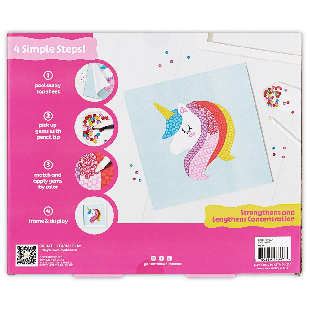 Little Yellow Bicycle Ice Cream & Unicorn Gem Art Kit - 800+ Pcs