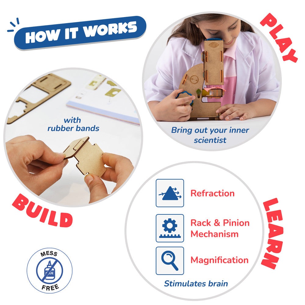 Smartivity STEM DIY Microscope Kit for Kids Ages 8+