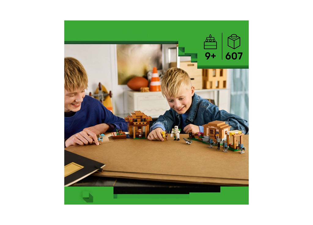 LEGO Minecraft Evoker Village Attack 607-Piece Building Set