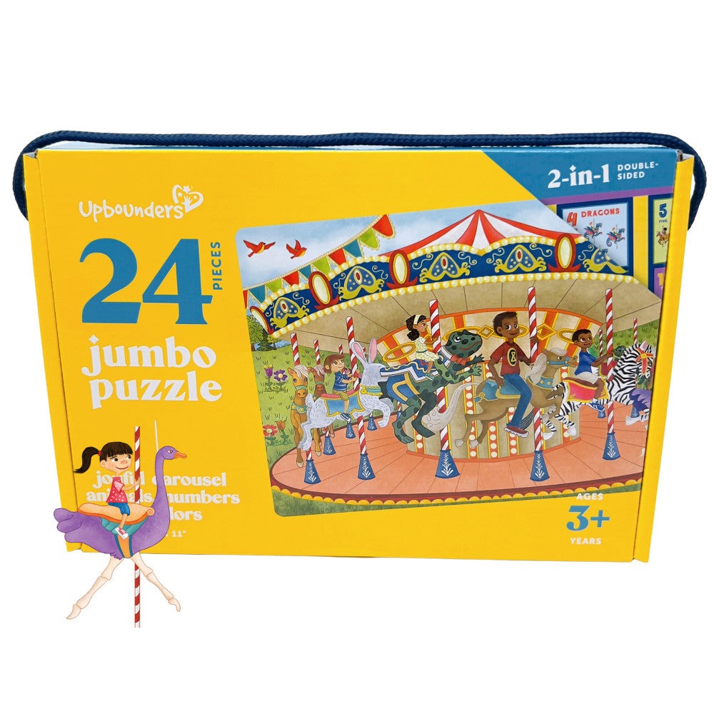Upbounders Joyful Carousel Animals Puzzle - Educational Toy for Ages 3-5