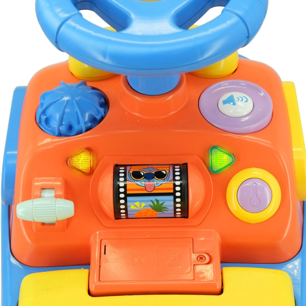 Kiddieland - Disney Stitch Lights N' Sounds Ride-On - Foot-To-Floor Fun