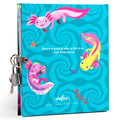 Whimsical Axolotl Hardcover Journal - Colorful Underwater Adventure