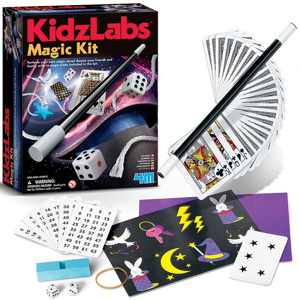 KidzLabs 12-Tricks Magic Kit Set for Aspiring Magicians