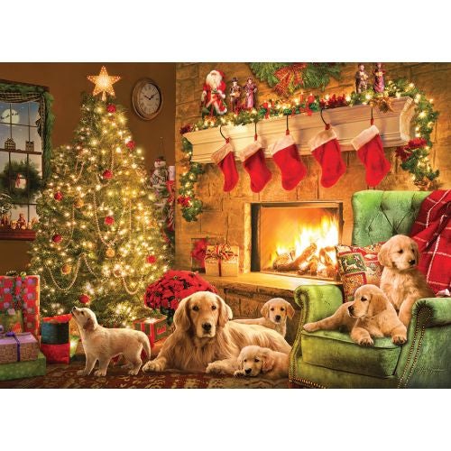 Cobble Hill Cozy Fireplace Christmas Jigsaw Puzzle - 1000 pc