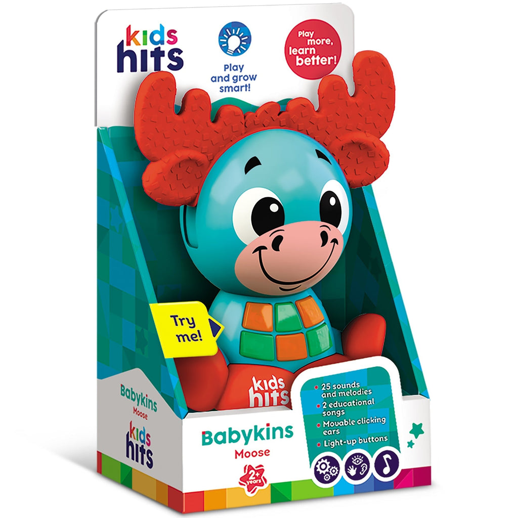 Kids Hits Babykins Moose Interactive Lights & Sounds Musical Toy With ABC & Counting