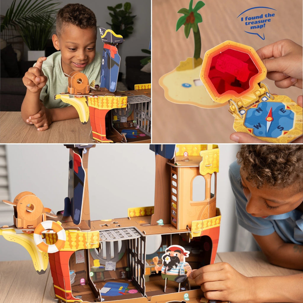 Banana-Rama Pirate Ship Buildable Playset With 9 Pirates And 21 Play Pieces