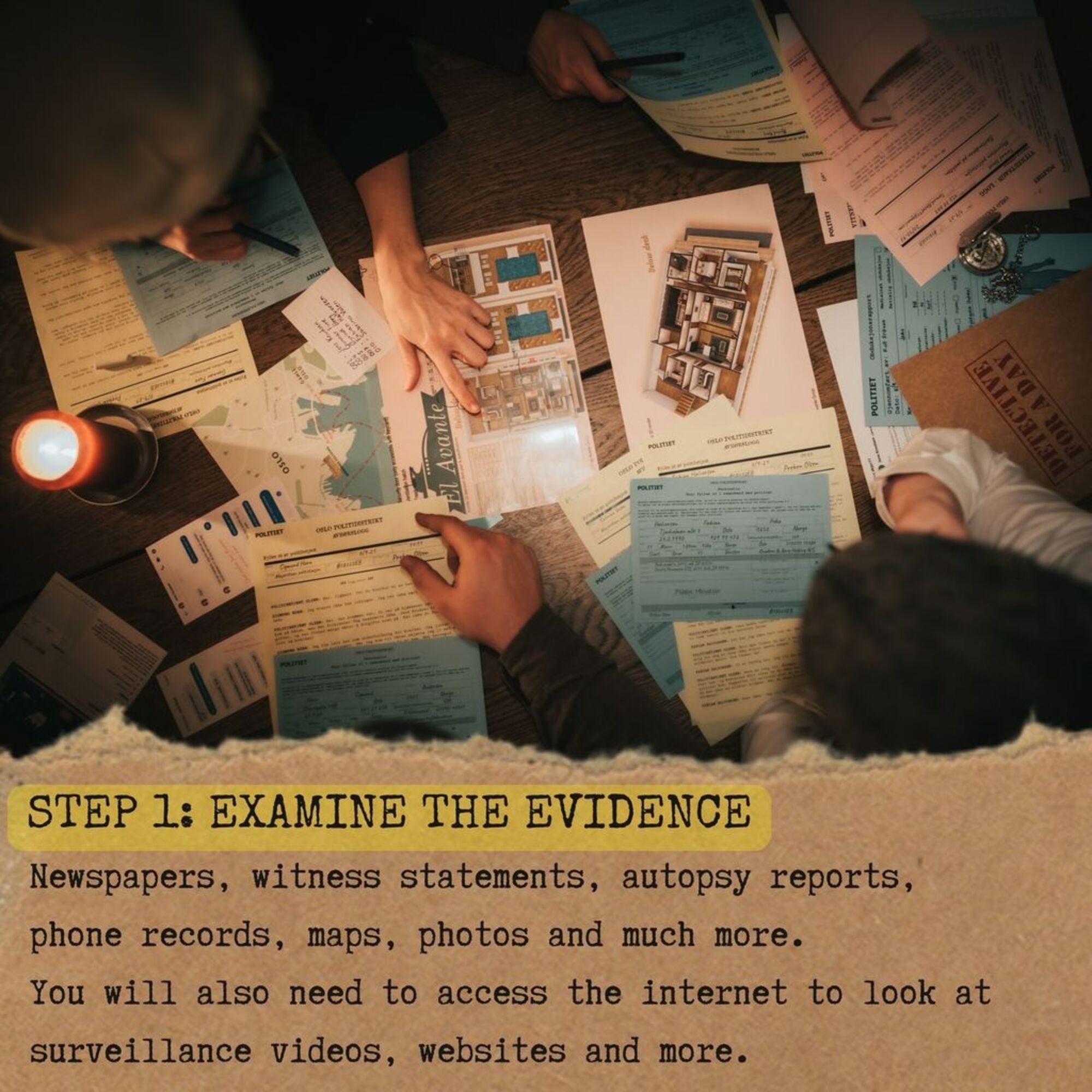 Detective For A Day: The Bank Robbery Interactive Investigation Party Game
