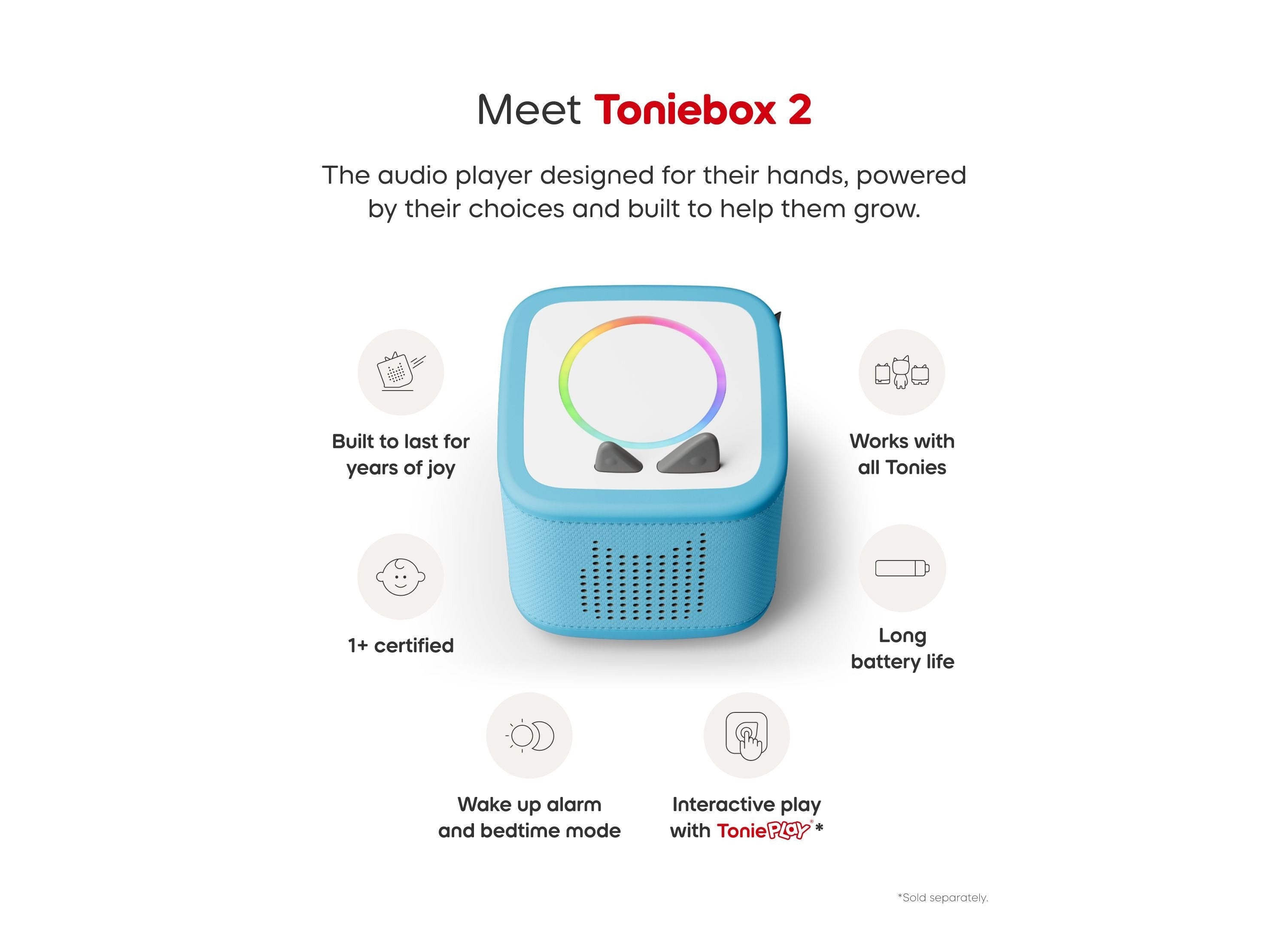 Tonies Bluey Toniebox 2 Screen-Free Interactive Starter Set