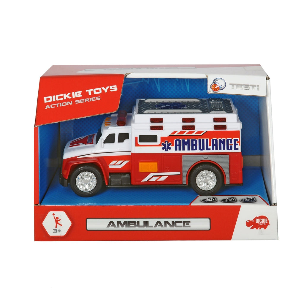 Dickie Toys Action Ambulance 6-Inch With Light And Sound