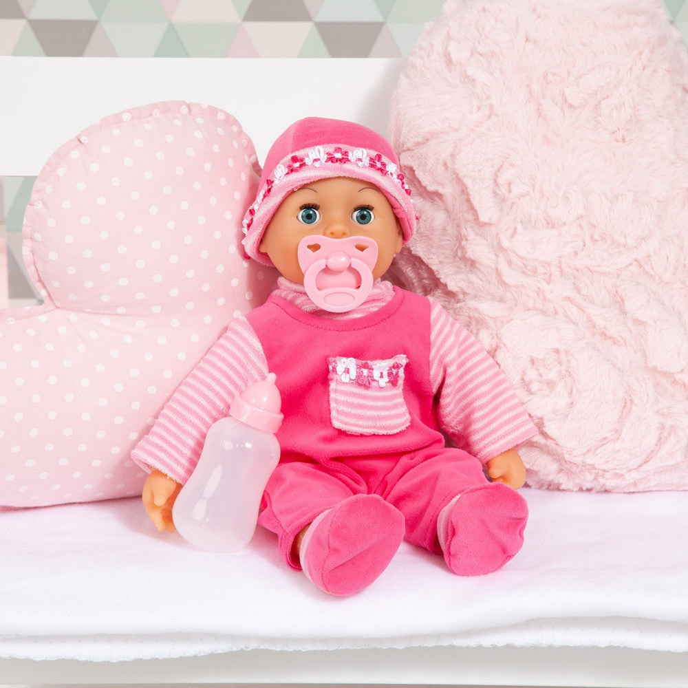 First Words 15-Inch Interactive Baby Doll in Pink - Includes Accessories