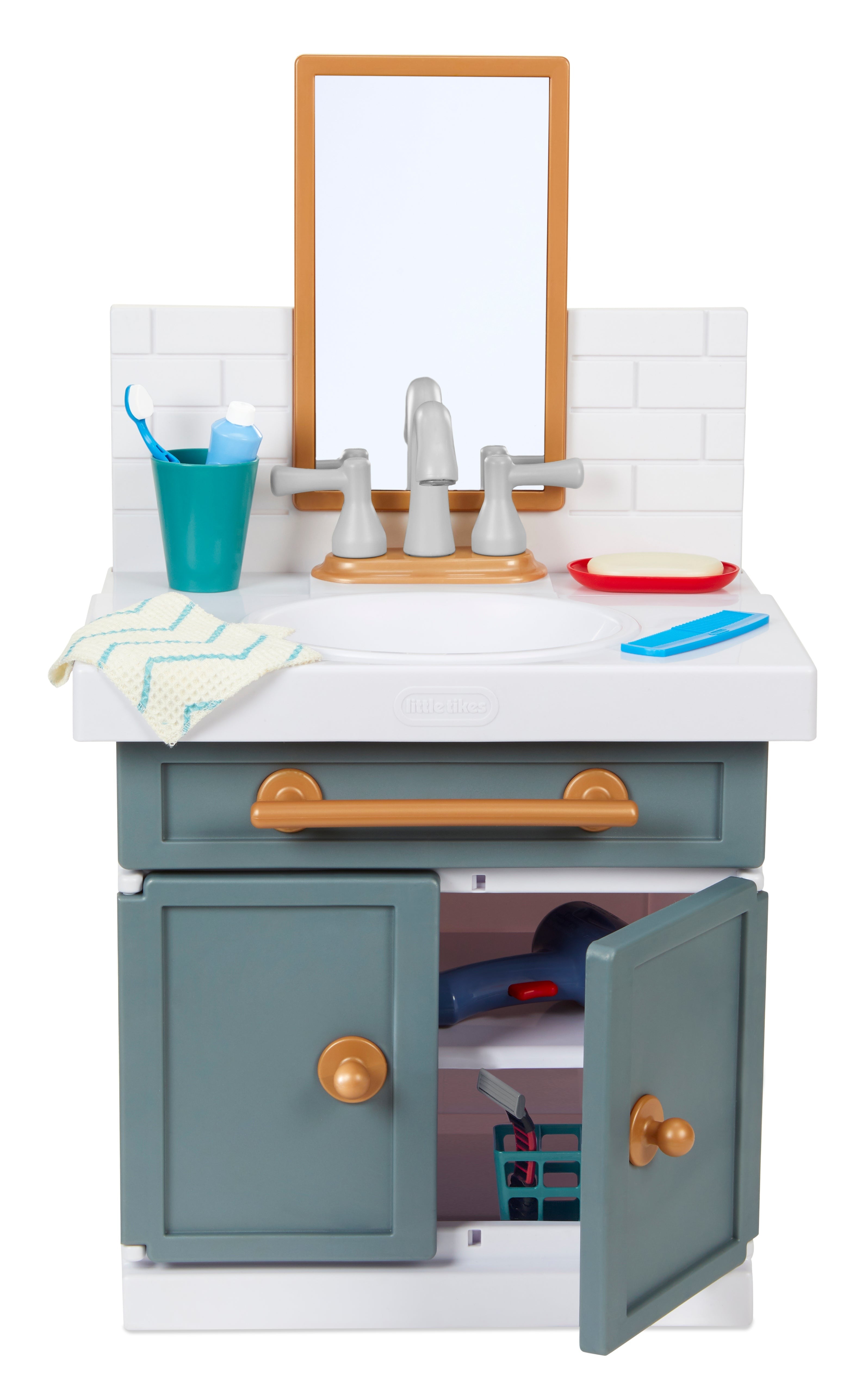 Little Tikes First Bathroom Sink Playset - Realistic Features