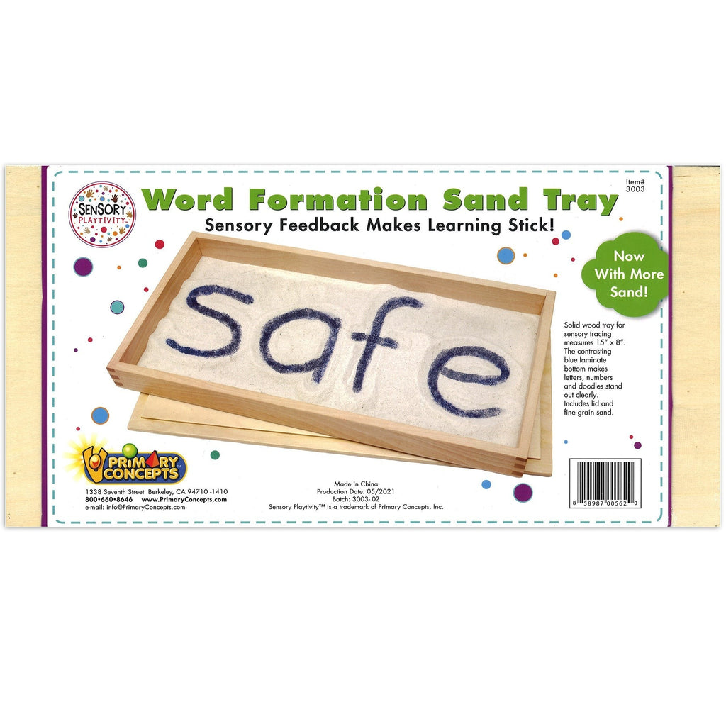 Primary Concepts Word Formation Sand Tray - Sensory Learning Tool - 15" x 8"