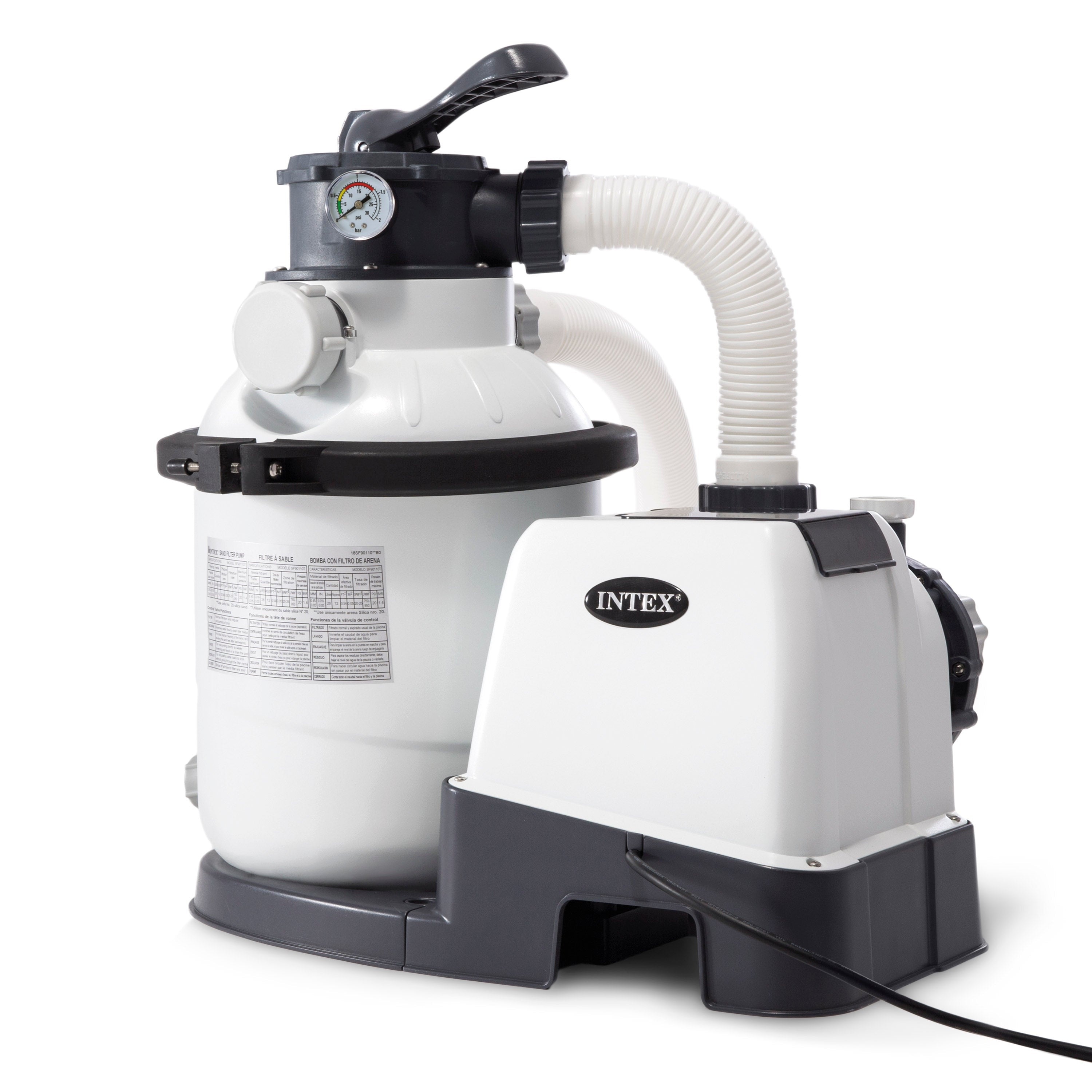 1500 GPH Sand Filter Pump With 24-Hour Timer For Above Ground Pools