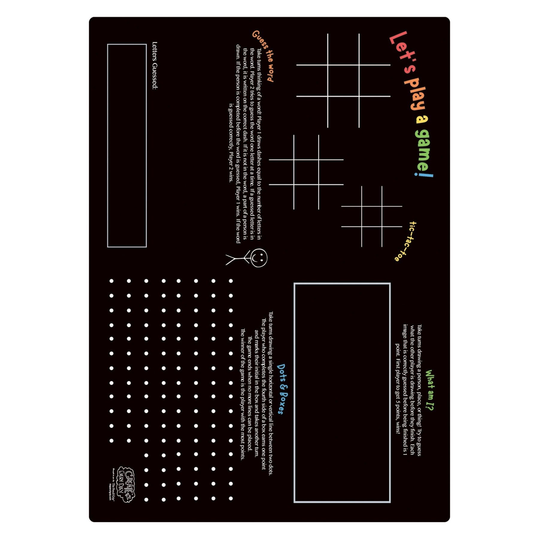 The Pencil Grip Activity Playmat - Interactive Drawing Games - Pack of 6