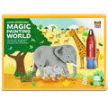Tiger Tribe Magic Water Painting World Safari Adventures Set - 4 Reusable Cards