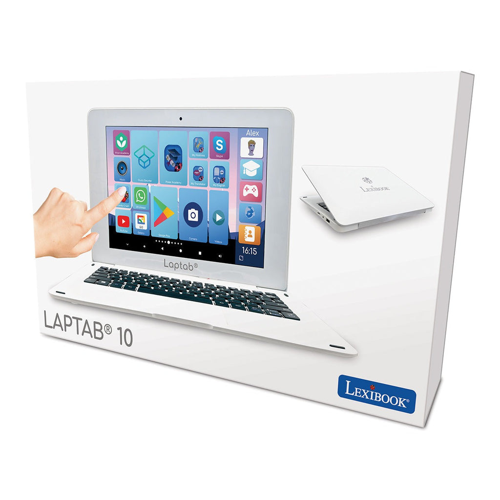 LEXIBOOK LAPTAB® 10 : Android-powered laptop with 10" touch screen for the whole family including educational and fun content and parental control.