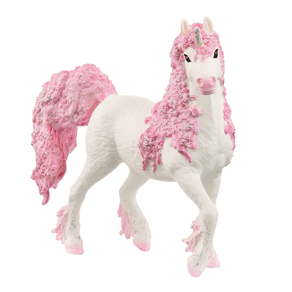 Schleich Bayala Flower Unicorn Mare 5.5-Inch Fantasy Figurine With Silver Glitter