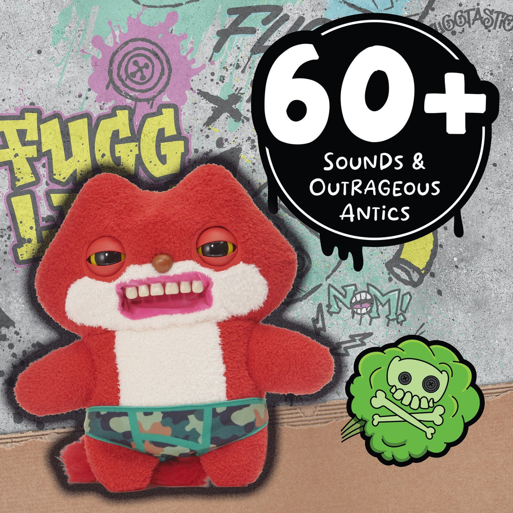 Fugglers Sketchy Squirrel Deluxe Puppetronic Plush Toy, 14-Inch