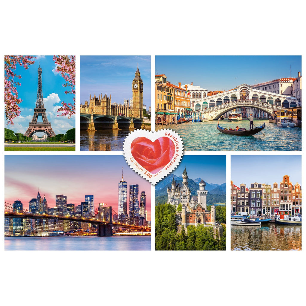 TeamPuzzle Cities 194-Piece Cooperative Puzzle, 2 Difficulty Levels, 19 x 13"