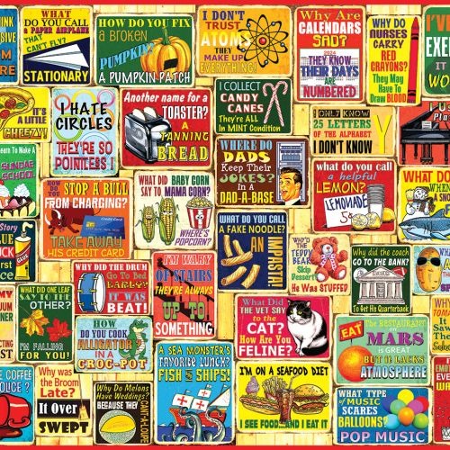 White Mountain Dad Jokes 1000pc Jigsaw Puzzle
