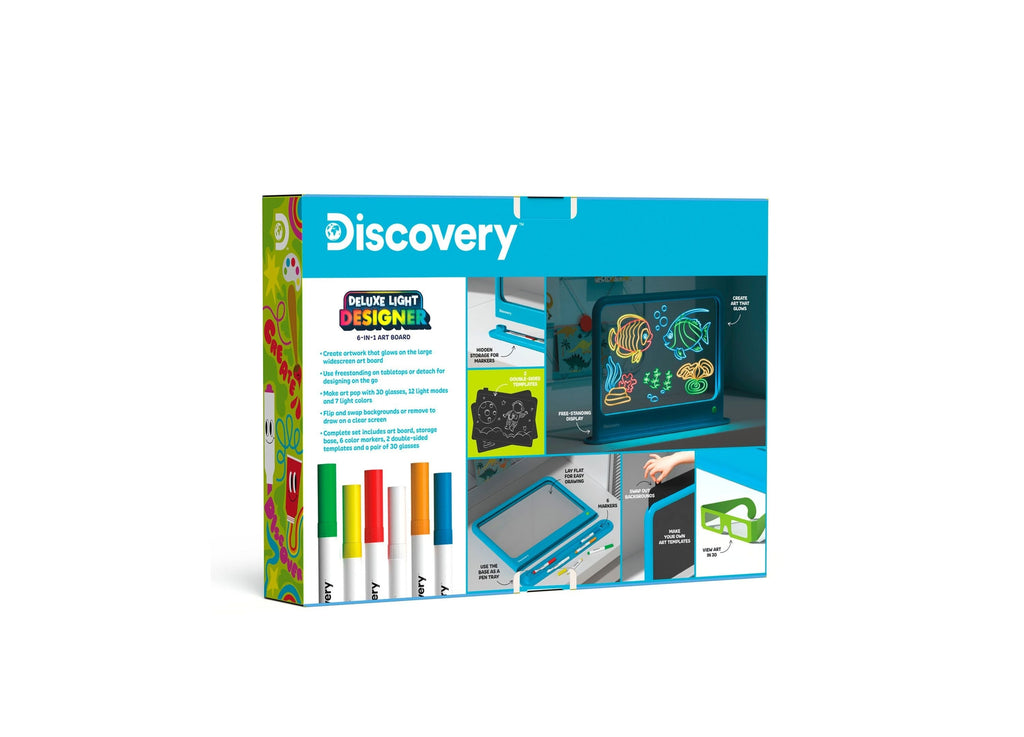 Discovery Kids Deluxe Light Designer 6-in-1 Art Board Drawing Kit