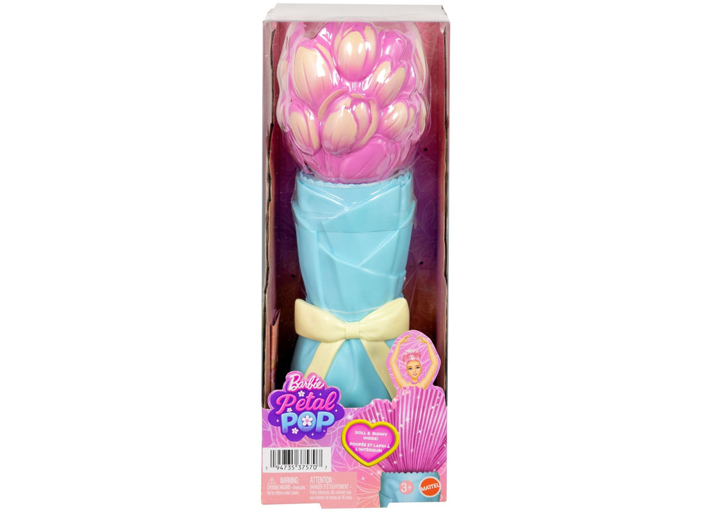 Barbie Petal Pop Scented Fashion Doll with Tulip Dress and Accessories