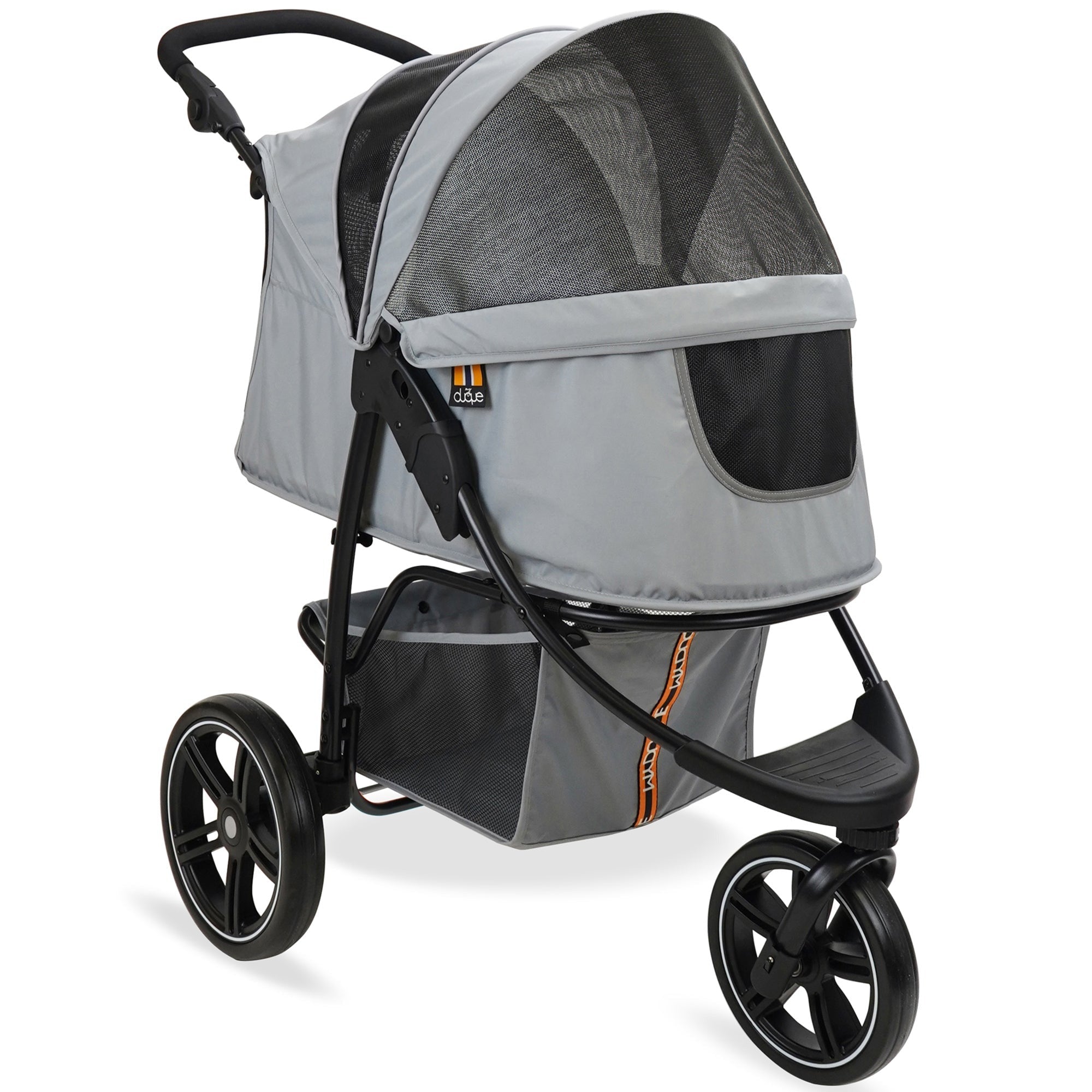 My Duque Cooper Dog Stroller 3-Wheeler - Grey - Pets Up to 33 Lbs