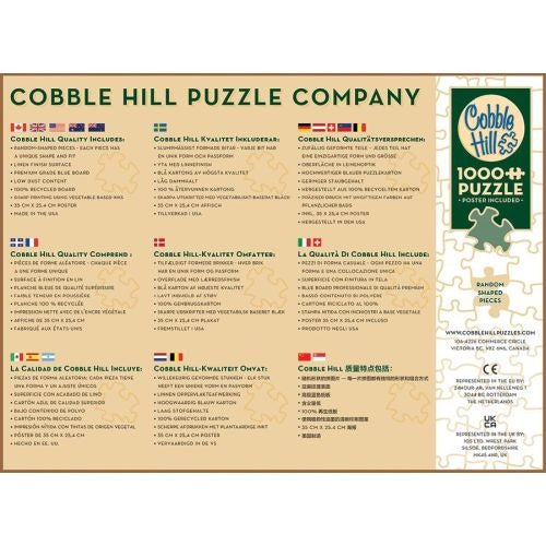 Outset Media Stone Steel and Steam 1000-Piece Puzzle - Vintage Locomotive Theme