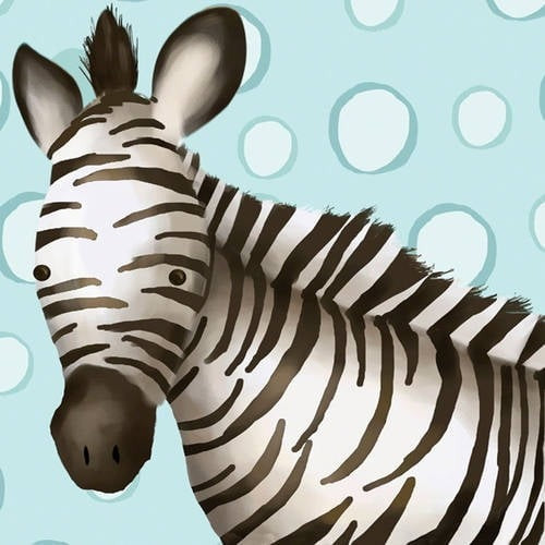 Oopsy Daisys 10 inch Timmy The Zebra - Powder Blue