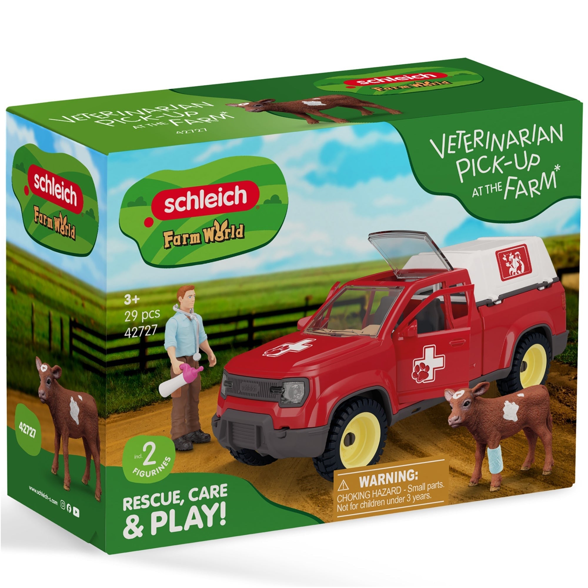 Schleich Farm World Veterinarian Pick-Up Truck 29-Piece Playset