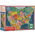eeBoo USA Map 20-Piece Puzzle