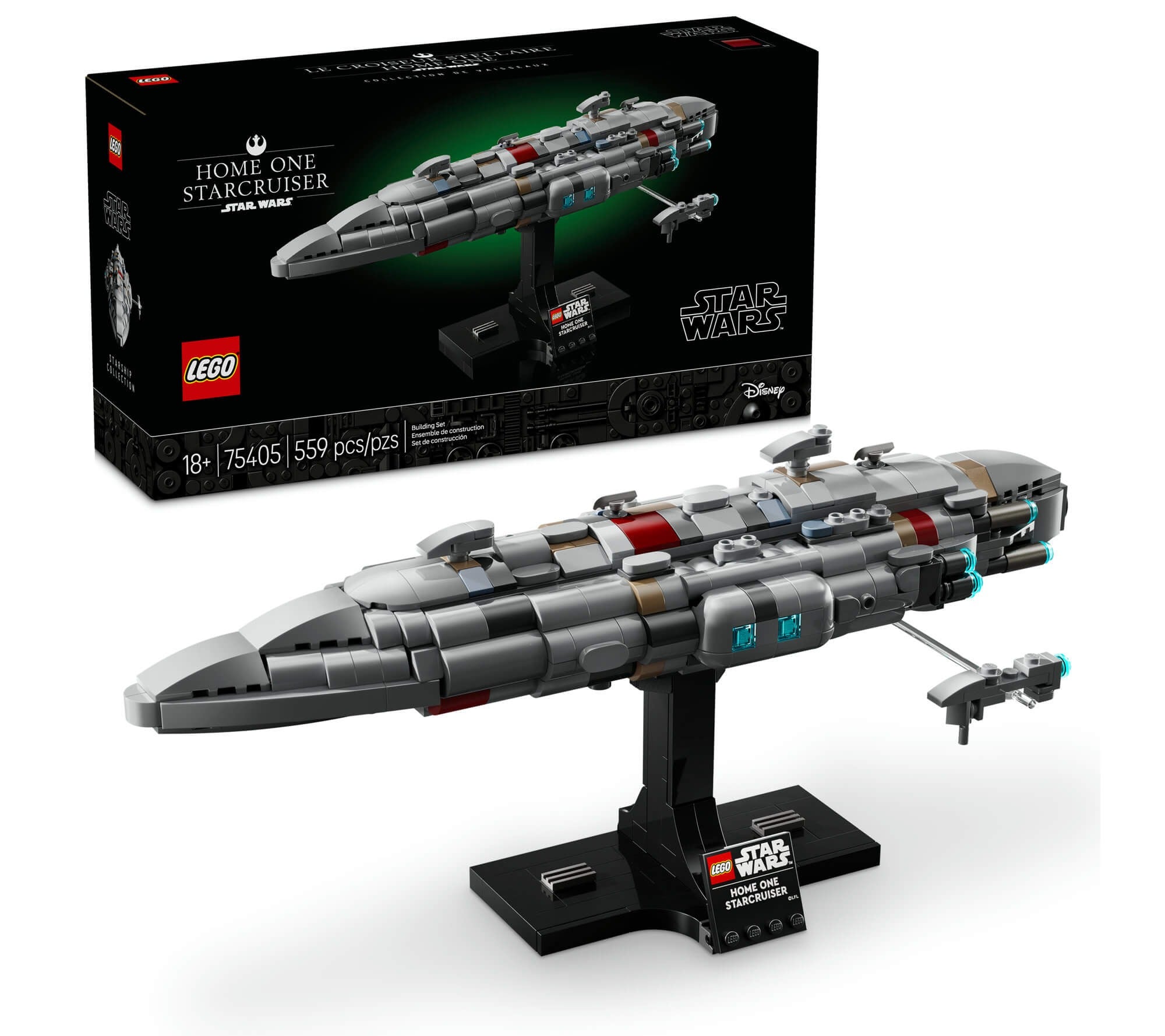 LEGO Star Wars Home One Starcruiser Model Kit 75405 - Buildable Starship
