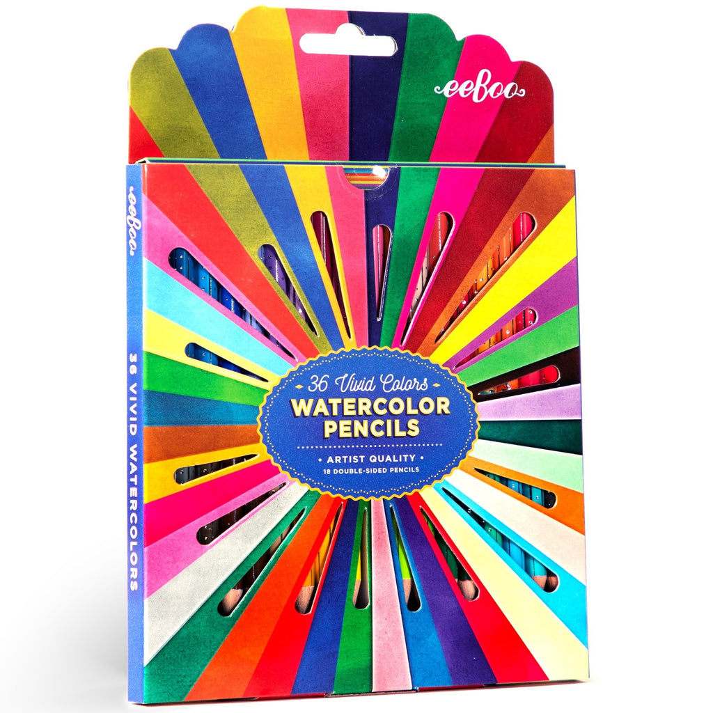 eeBoo Double-Sided Watercolor Pencils 18-Piece Set