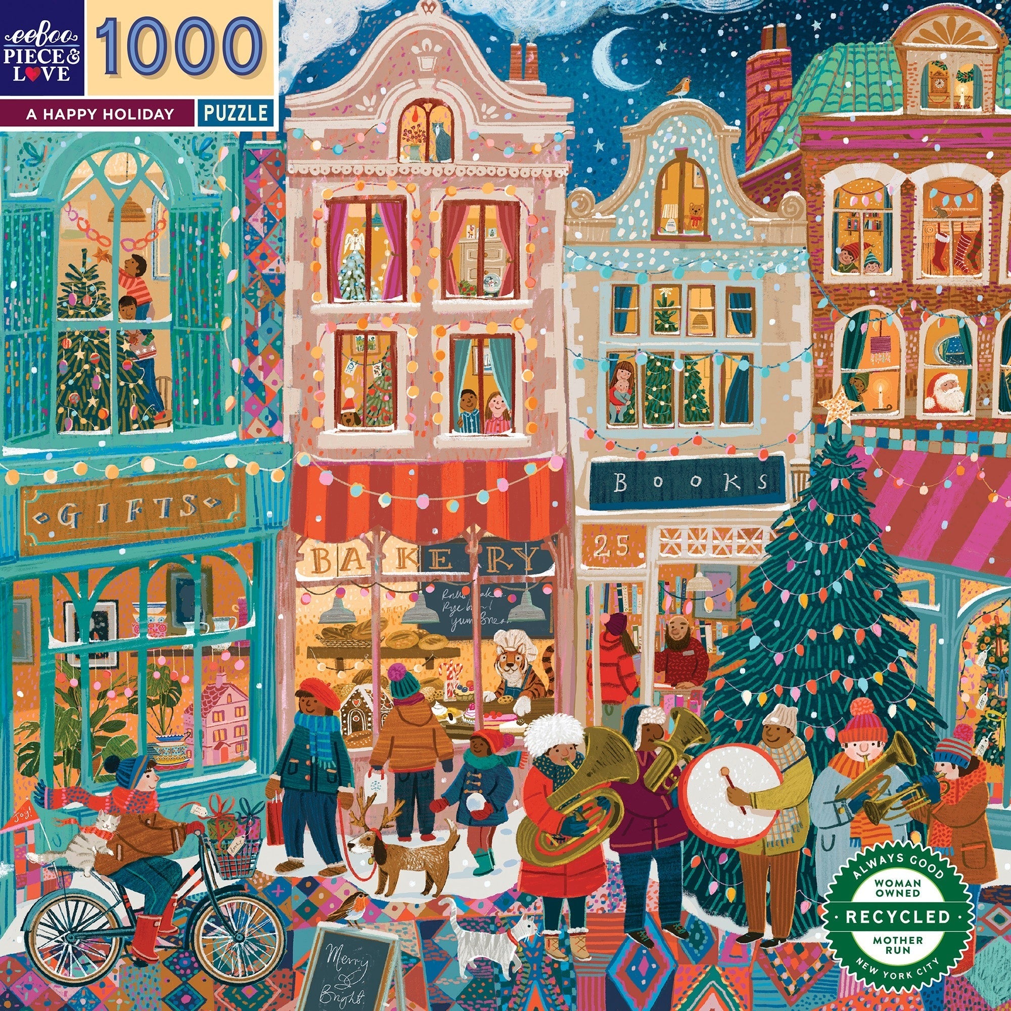 Piece&Love Happy Holidays Festive Puzzle - 1000 pc