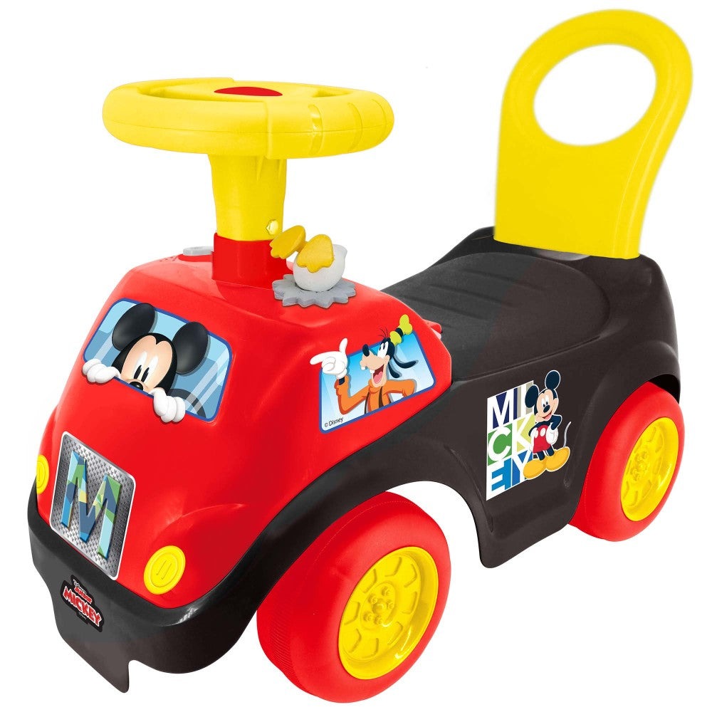 Kiddieland Disney Mickey Mouse Lights And Sounds Ride-On Interactive Push Toy Car