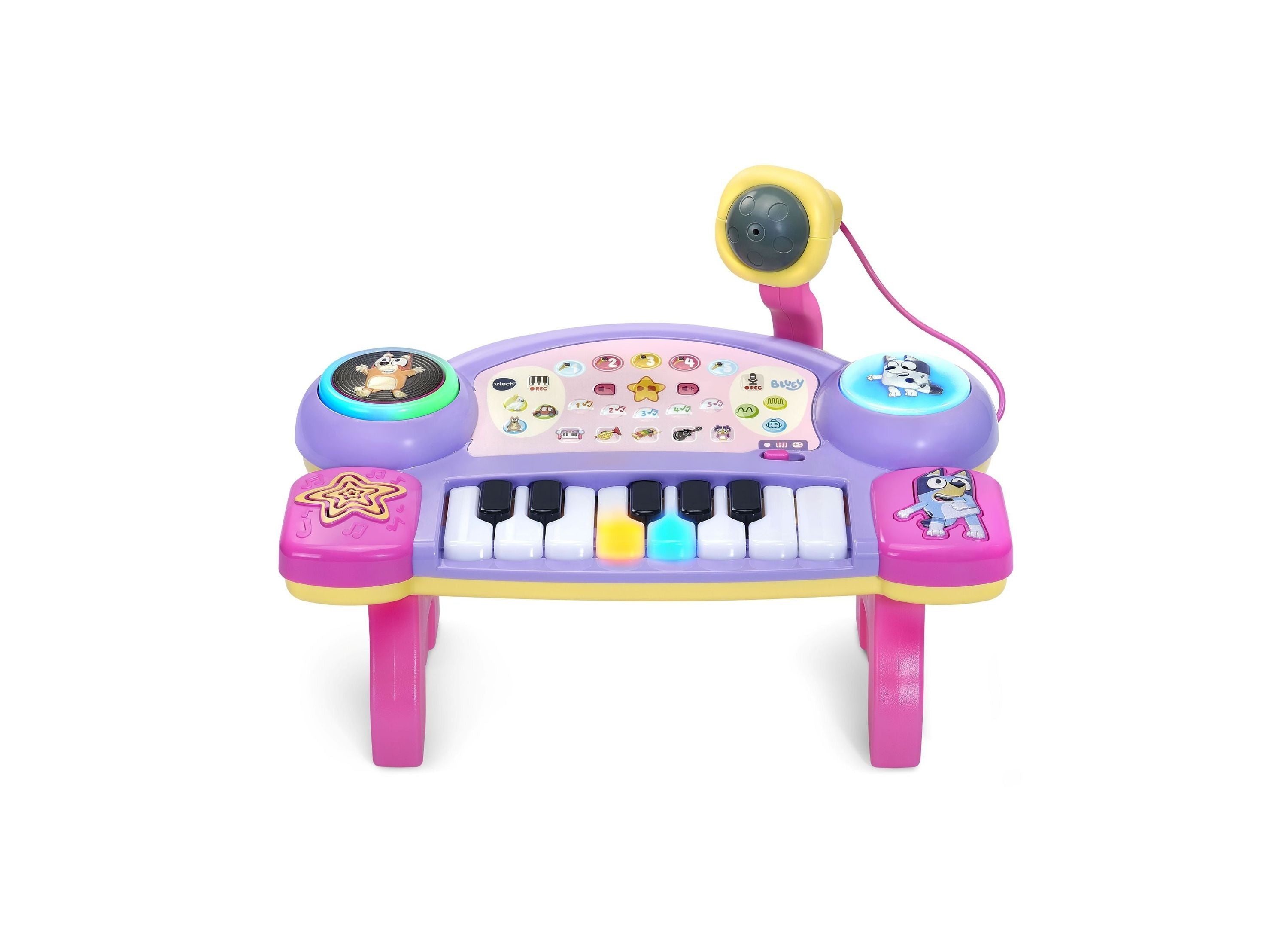 Bluey Sing-Along Keyboard With Microphone And Light-Up Keys