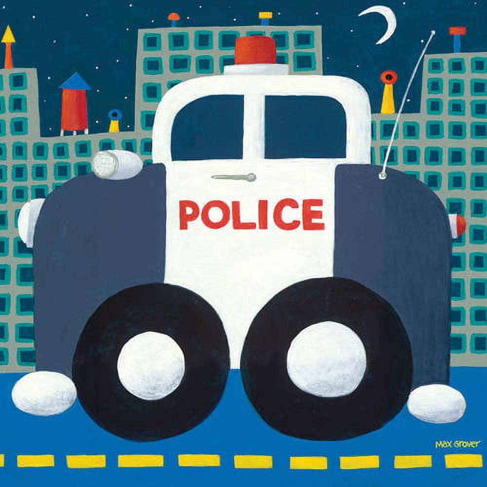 Oopsy Daisys Urban Adventure Police Cruiser Canvas Wall Art