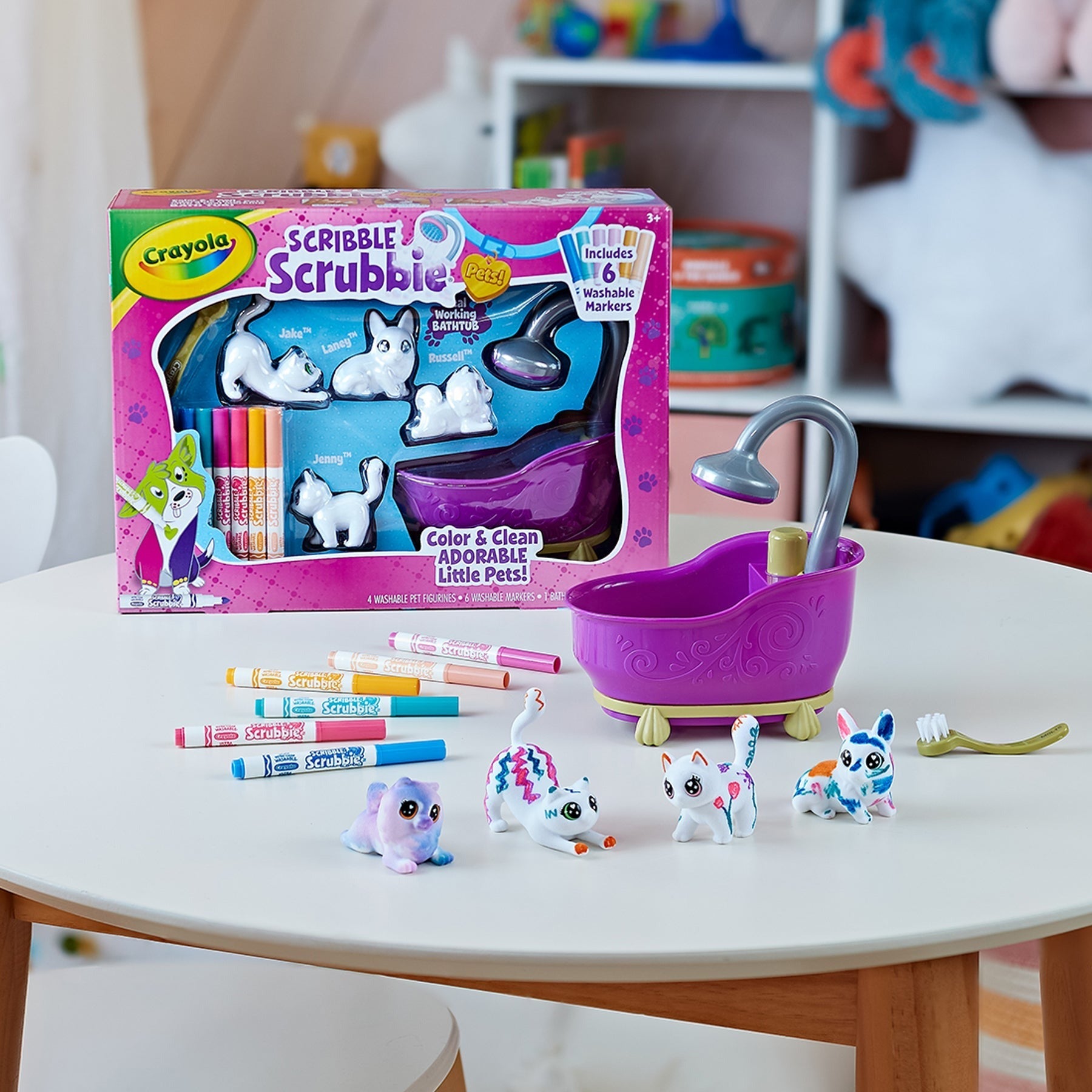 Crayola Scribble Scrubbie Pets! Color & Wash Playset