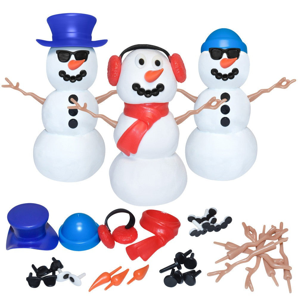 Build Buddiez Snowman Foam Craft Kit 3-Pack – Create, Play, Display for Kids 5+