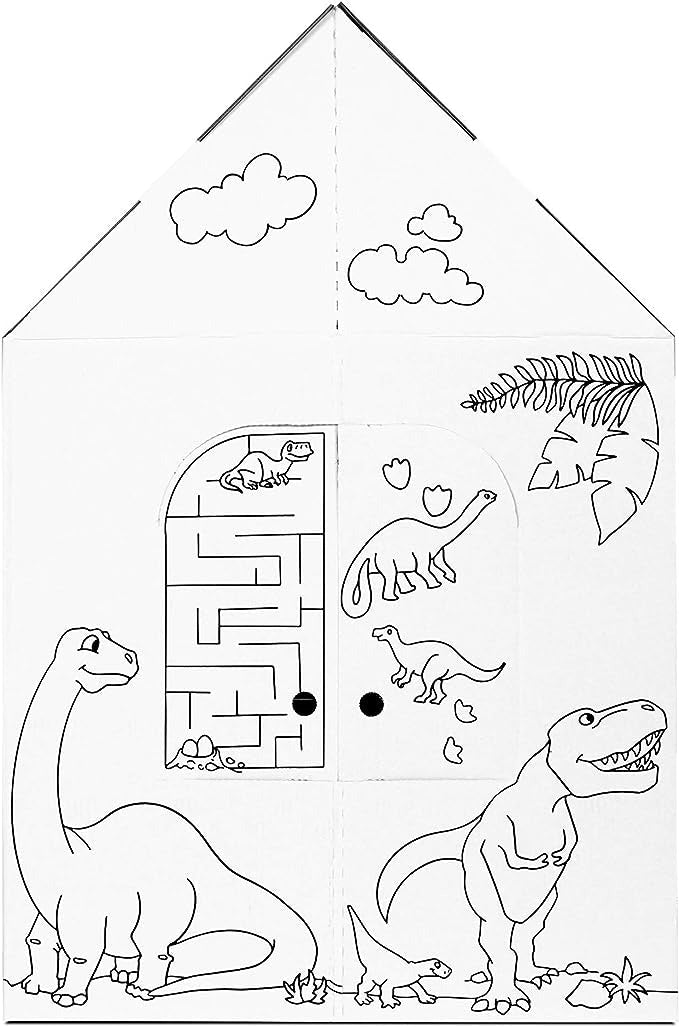 Jurassic Junction Dinosaur House Playset with 5 Plush Dinosaurs