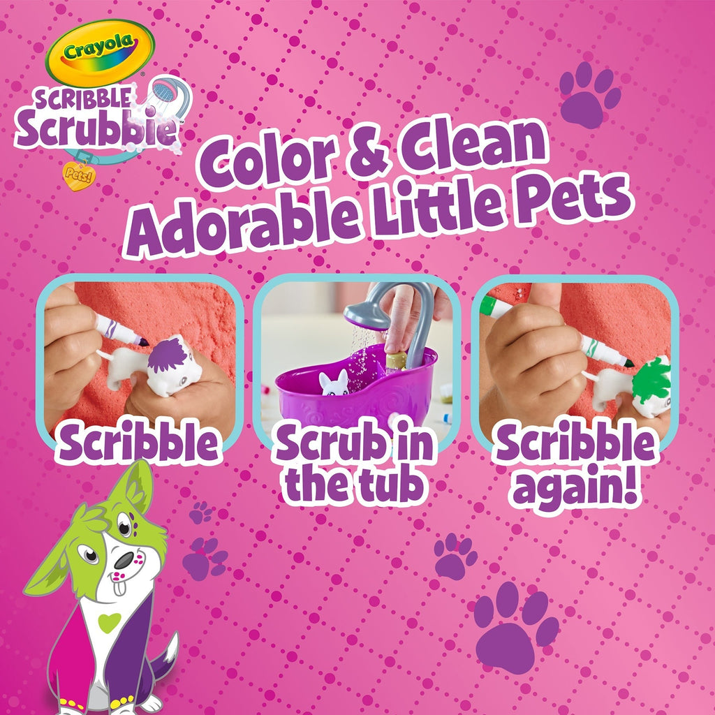 Crayola Scribble Scrubbie Pets! Color & Wash Playset
