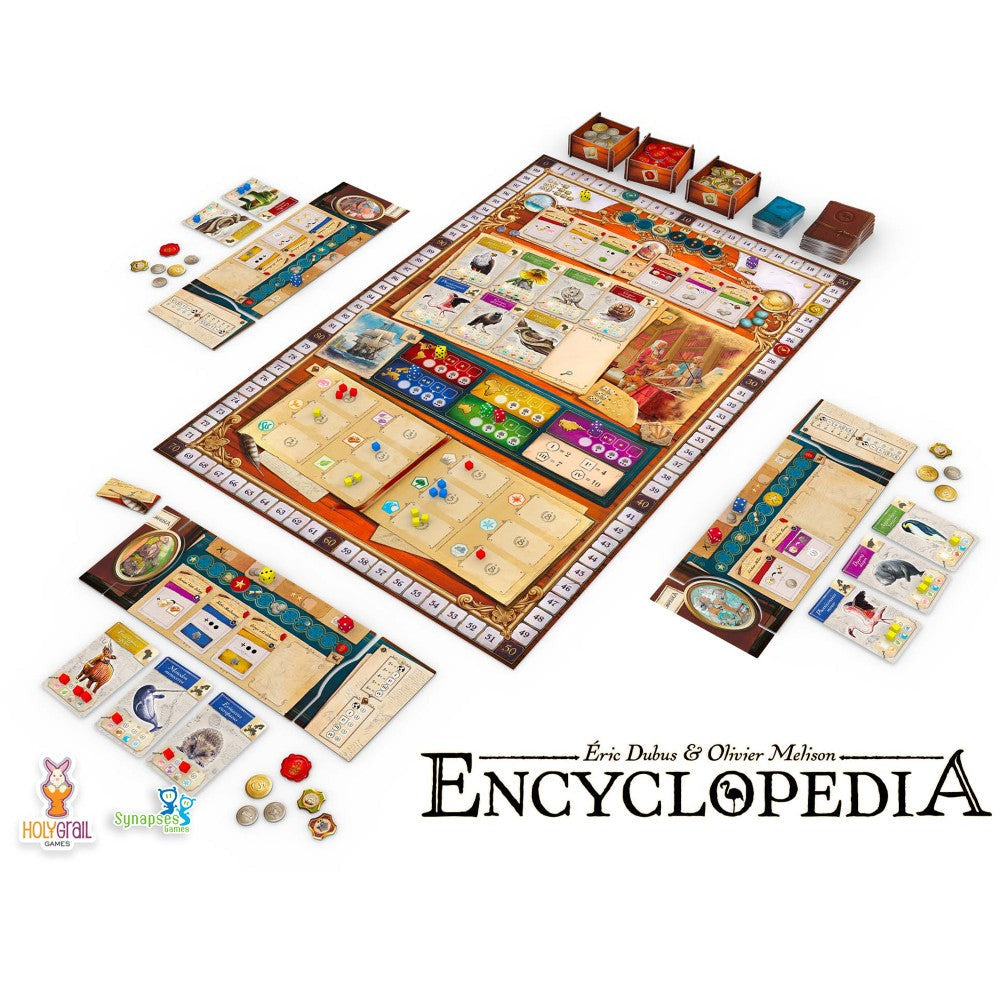 Encyclopedia: Historical Dice-Based Worker Placement Game for 1-4 Players