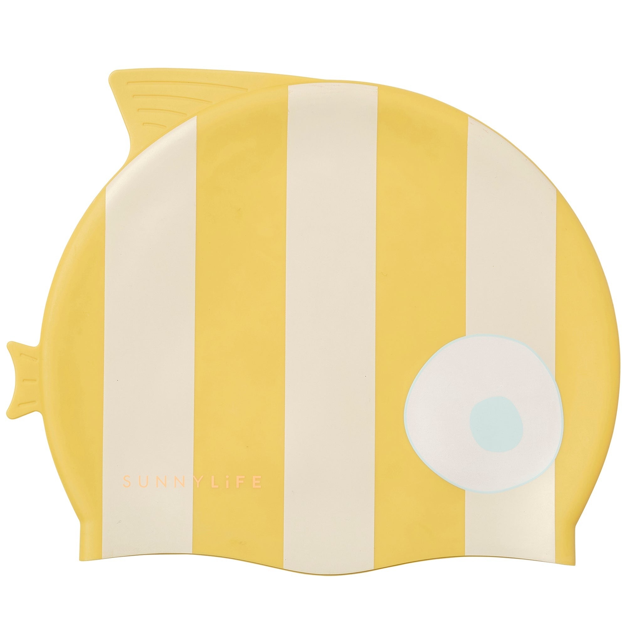 Sunnylife Finn The Fish Kids' Silicone Swim Cap, Ages 3-9