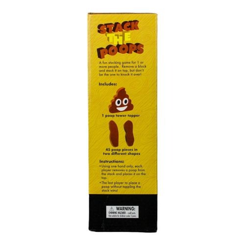 Stack the Poops Wooden Tower Game - Family Fun with a Twist