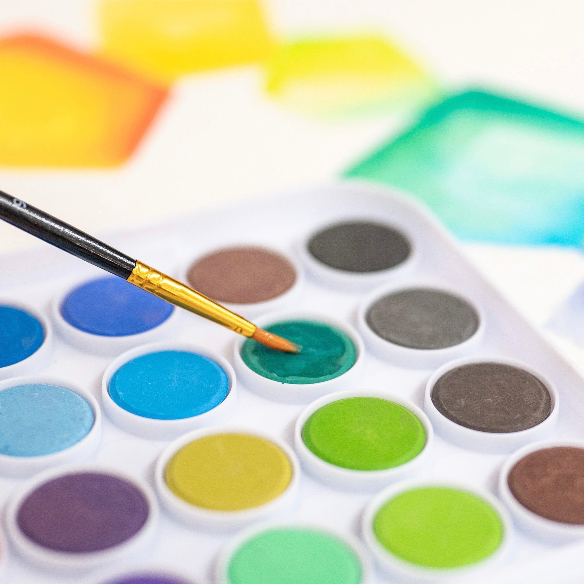 Brea Reese Essential Watercolor Paint Set - 36 Colors With Brush