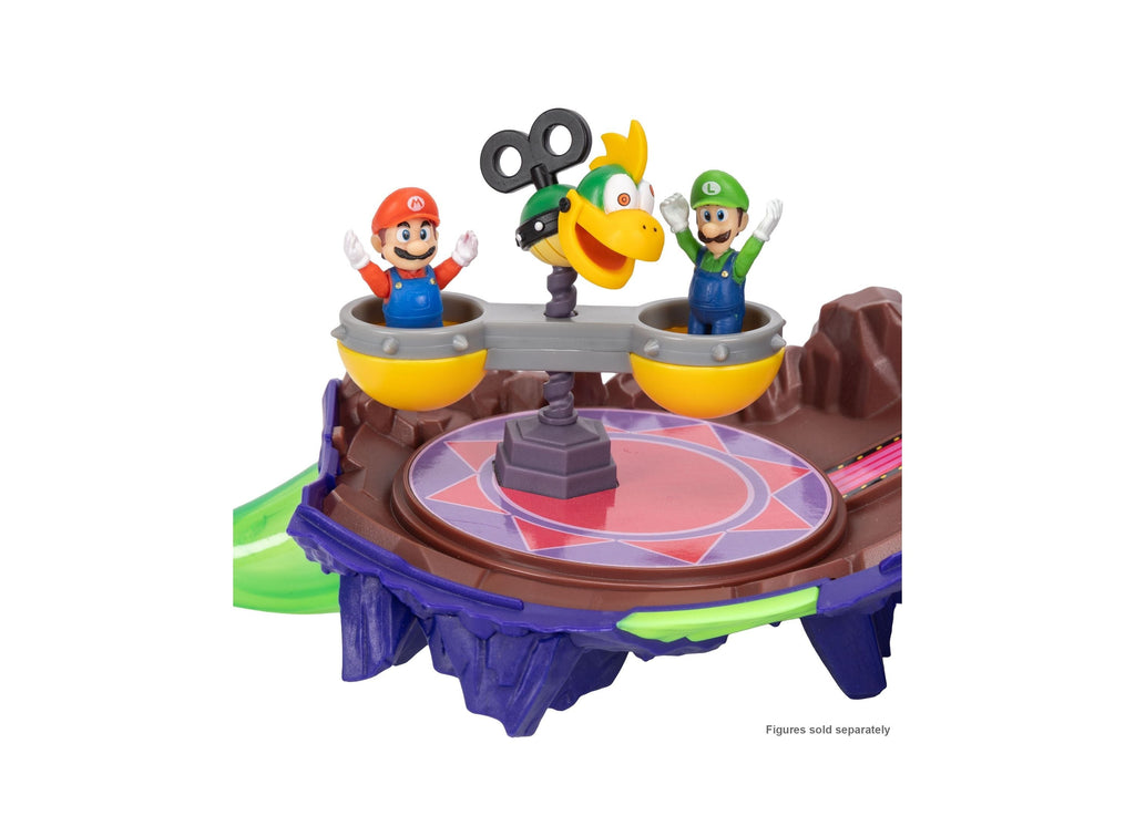 Super Mario Wonder Bowser Jr. Planet 10-Inch Glow-in-the-Dark Interactive Playset