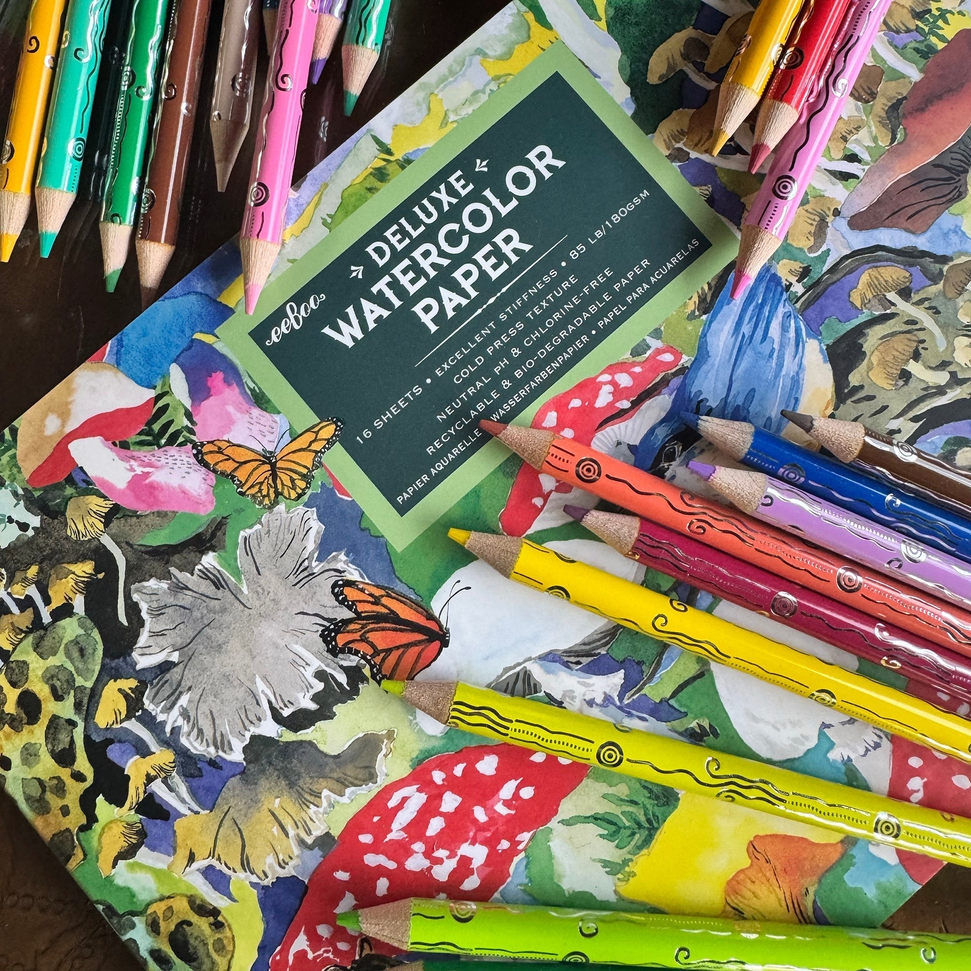 Piece&Love Mushroom Watercolor Pad - Artistic Exploration