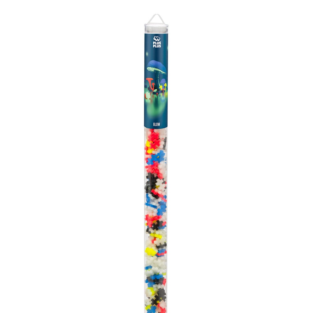 Plus-Plus Super Tube - Glow in the Dark Mix - 500 Pieces for Kids Ages 5+