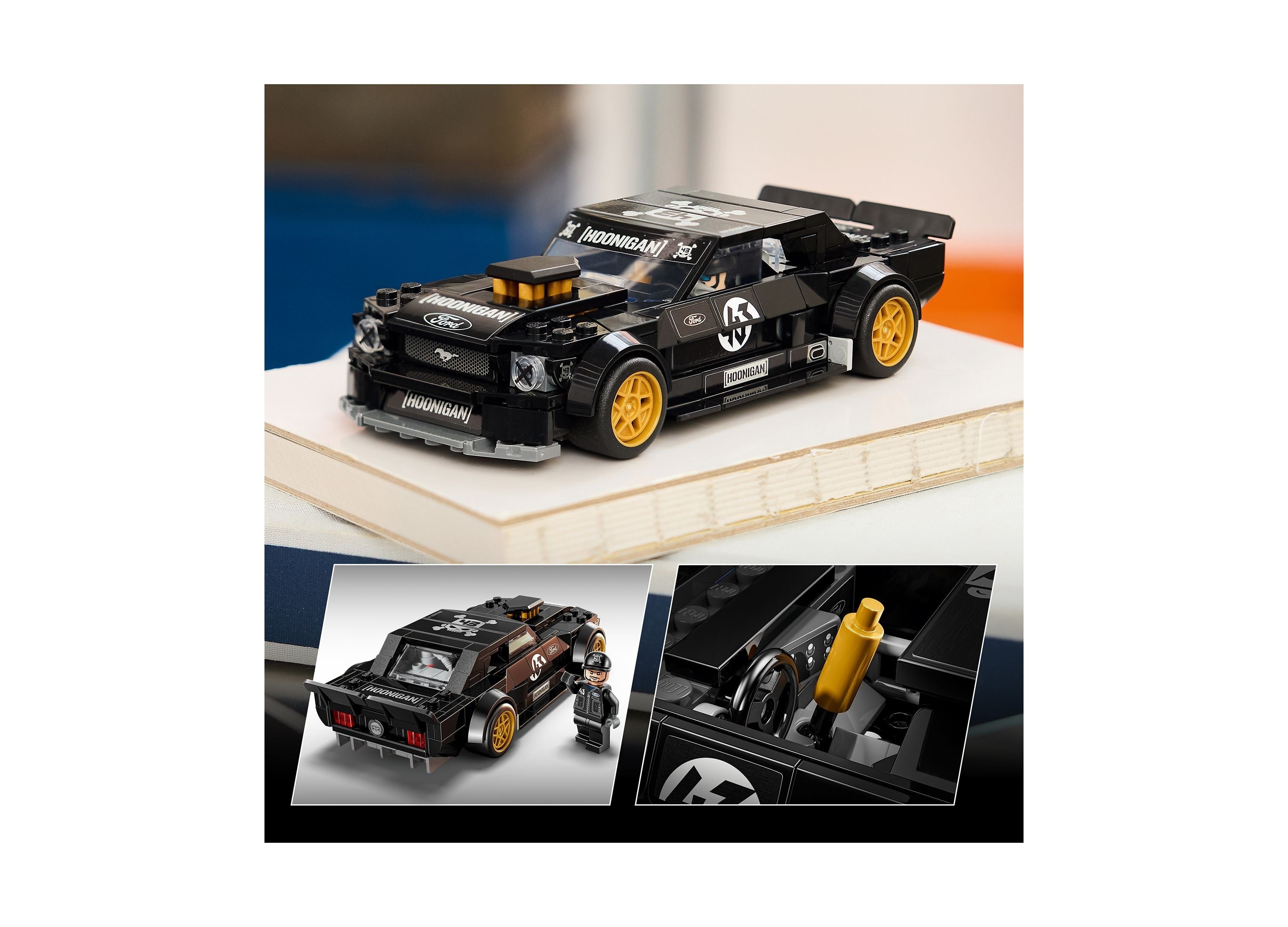 LEGO Speed Champions Ken Block's '65 Ford Mustang Hoonicorn V1 345-Piece Building Set